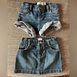 3T / Old Navy Jean Shorts & Skirt Bundle